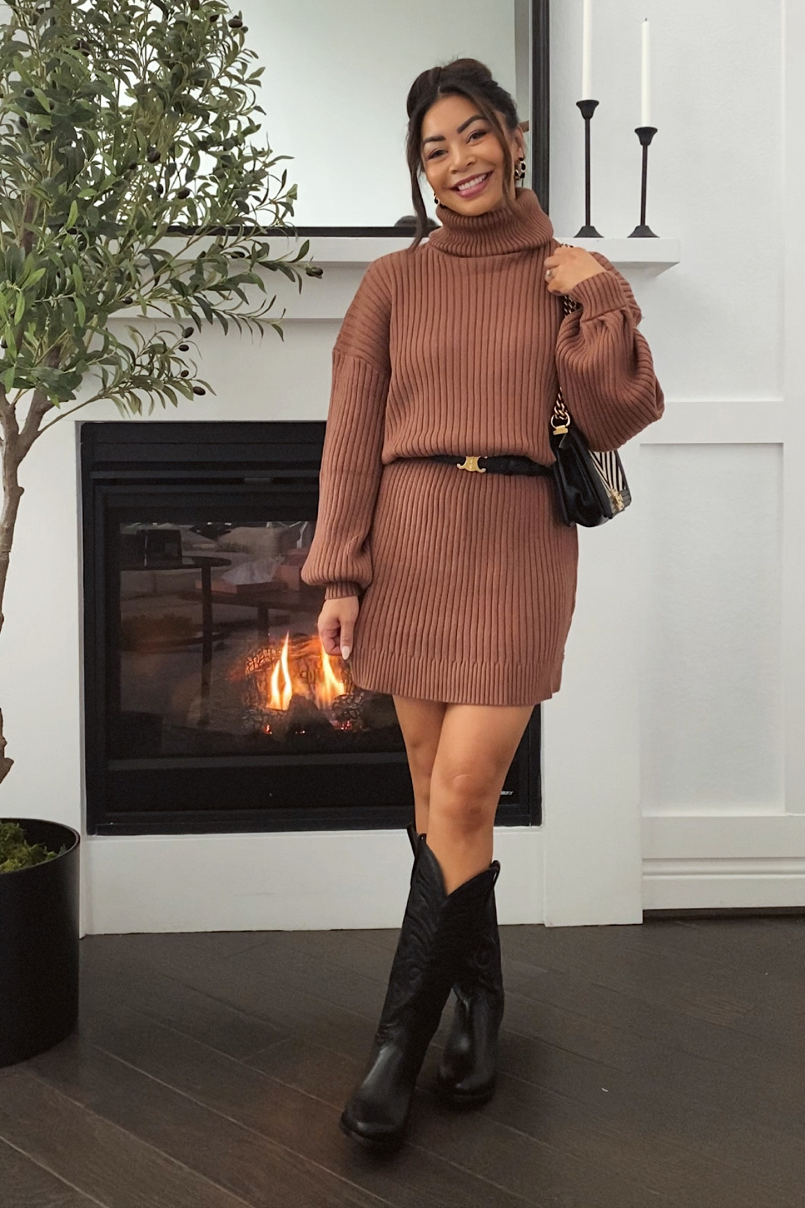 Sweater dress from Amazon styled for a night out 

#LTKstyletip #LTKSeasonal #LTKover40