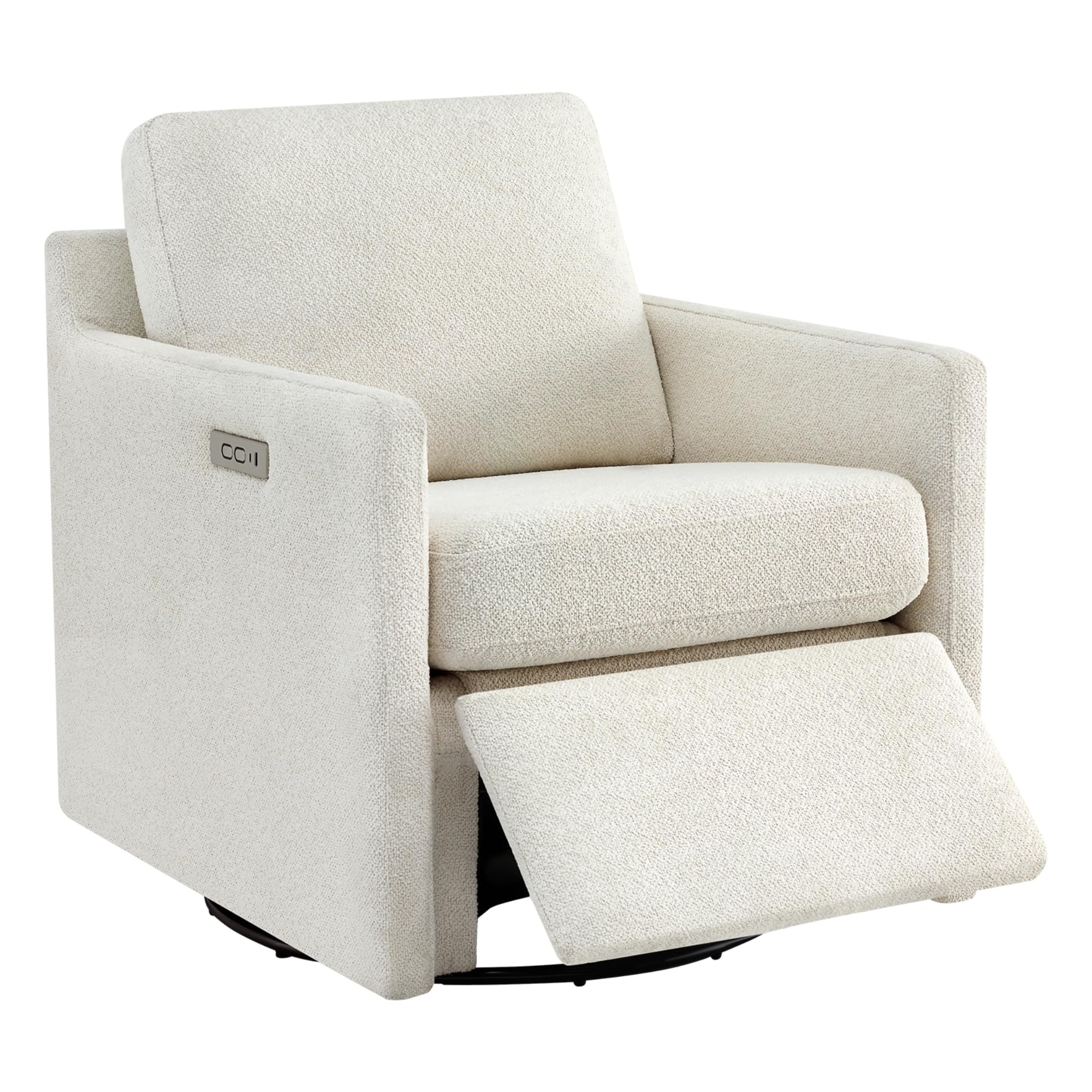 CHITA Swivel Accent Chair with Electric Footrests, FSC Certified Upholstered Living Room Sofa Chair with Power Motor, USB and Type-C Ports, Cream | Amazon (US)