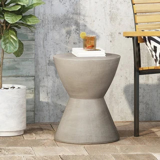 Yadira Lightweight Concrete Side Table by Christopher Knight Home | Overstock.com Shopping - The ... | Bed Bath & Beyond