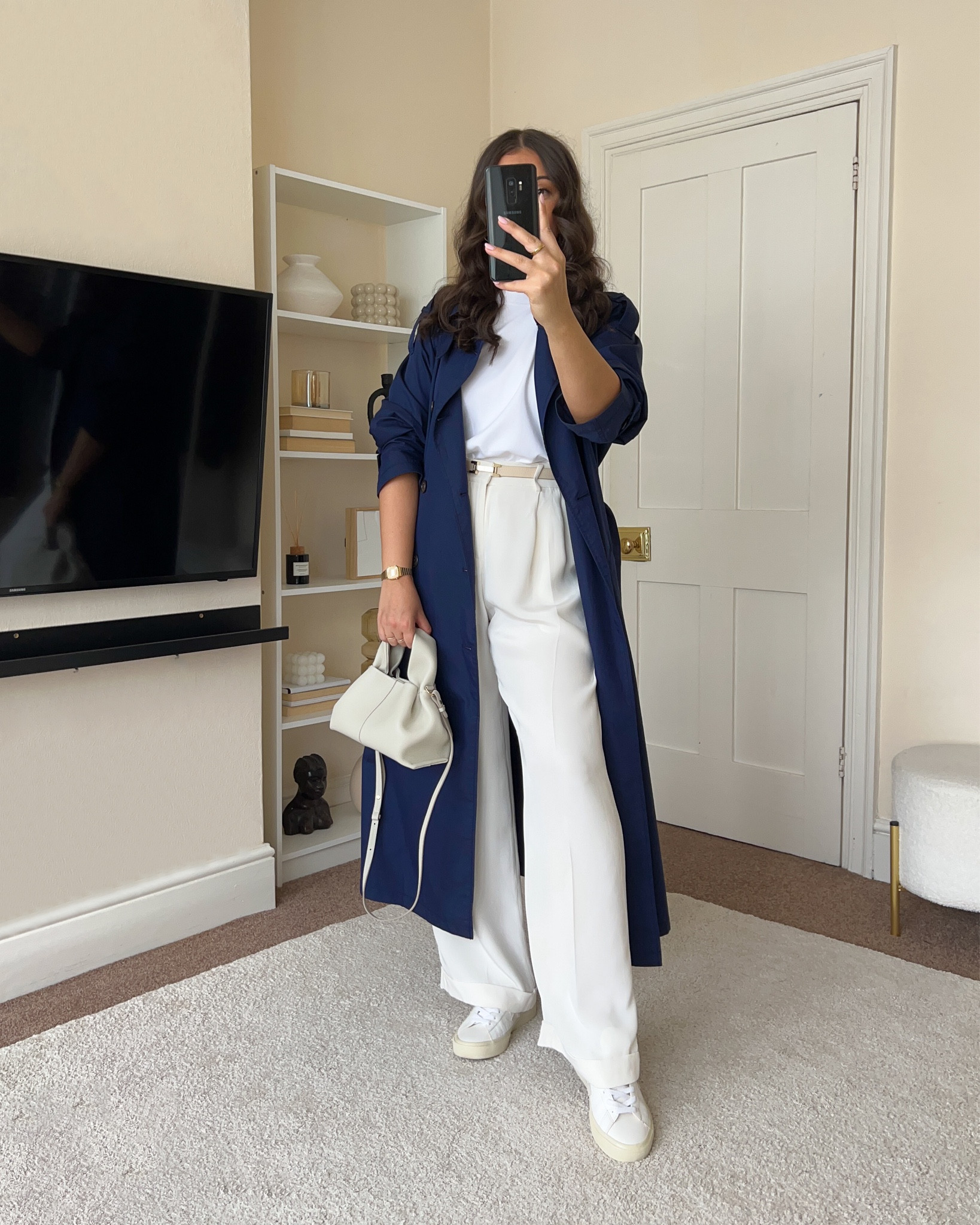 Casual summer to autumn transitional outfit.
Trench coat is from Ralph Lauren, wearing size UK8.
Trousers are from LilySilk, I’m wearing size UK14.
Some items are no longer available so I’ve linked similar options.

#LTKeurope #LTKstyletip #LTKunder100