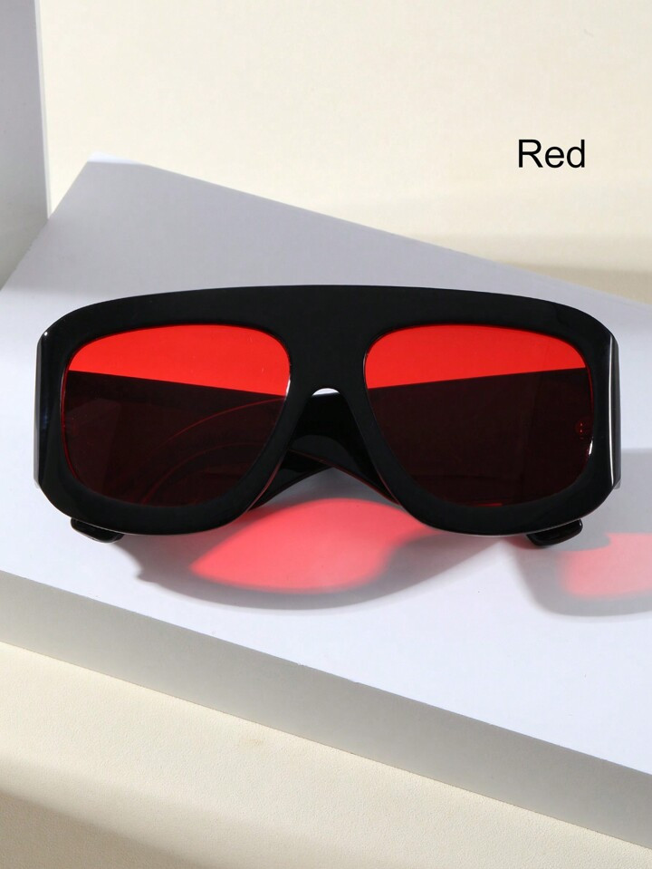 1pc Men's Frog Mirror & Pilot Style Oversized Personality Sunglasses For Fashion Show And Street ... | SHEIN