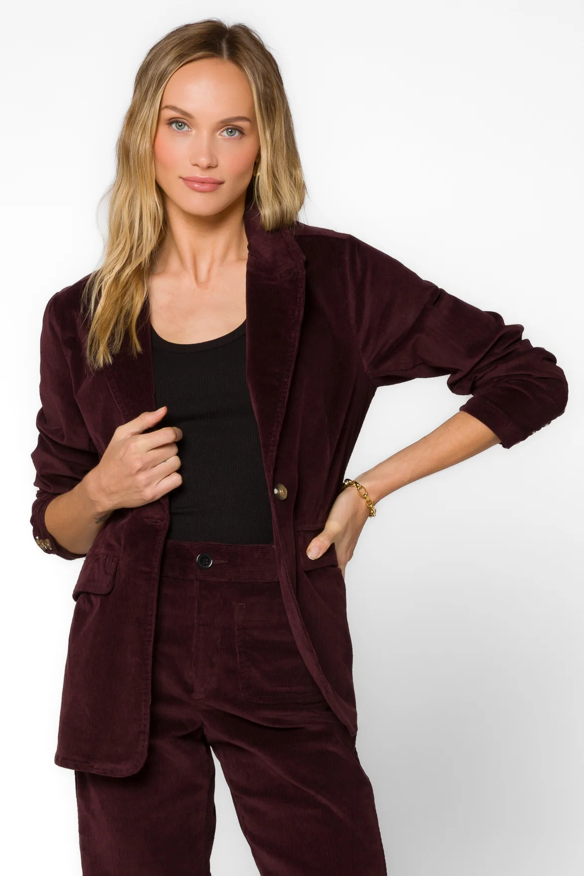 Patty Deep Plum Blazer | Velvet Heart Clothing
