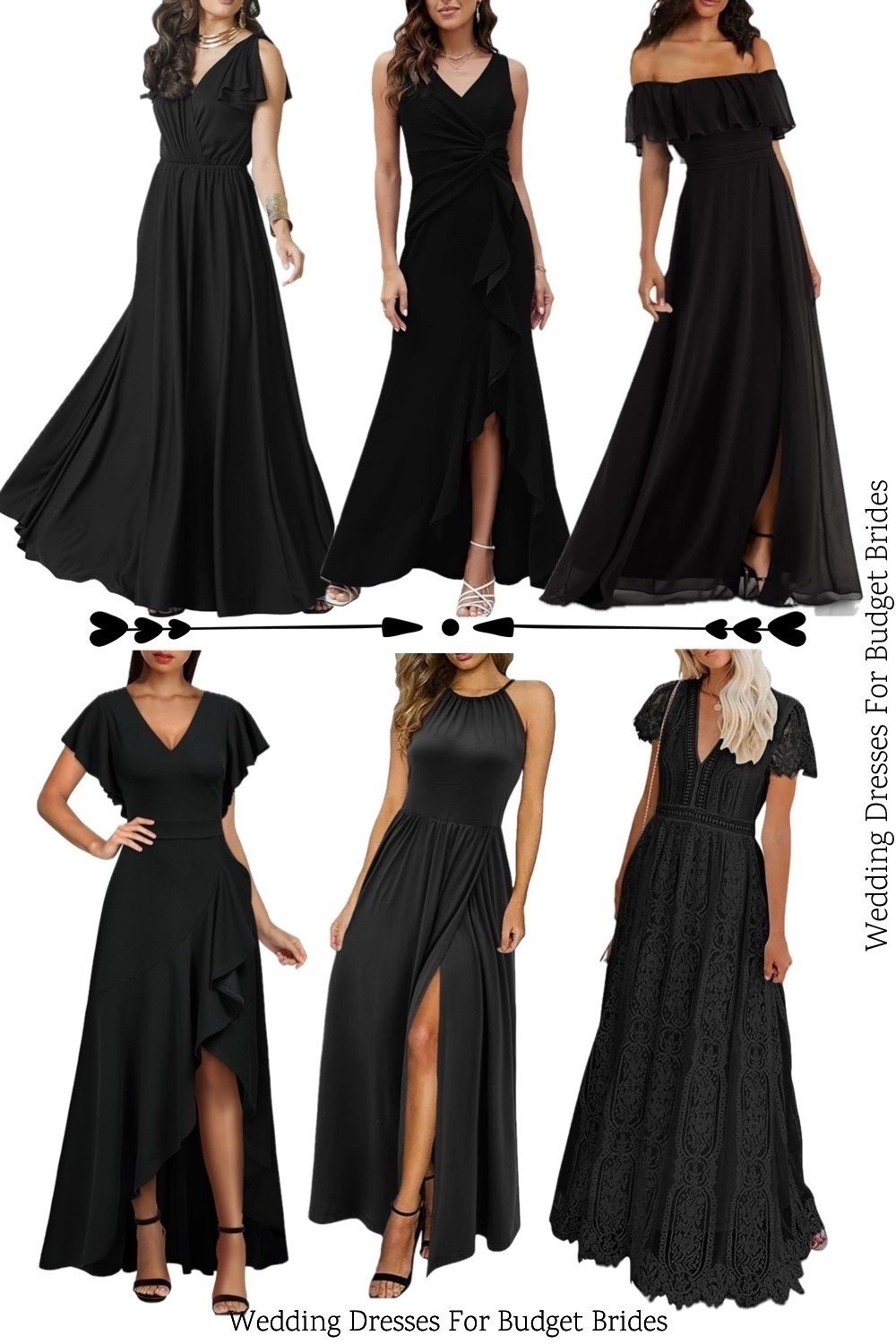Black fall full length wedding guest dresses. All on Amazon. 

#LTKFindsUnder100 #LTKSeasonal #LTKWedding