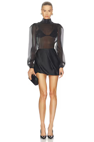 Camila Coelho Ruvina Mini Dress in Black from Revolve.com | Revolve Clothing (Global)