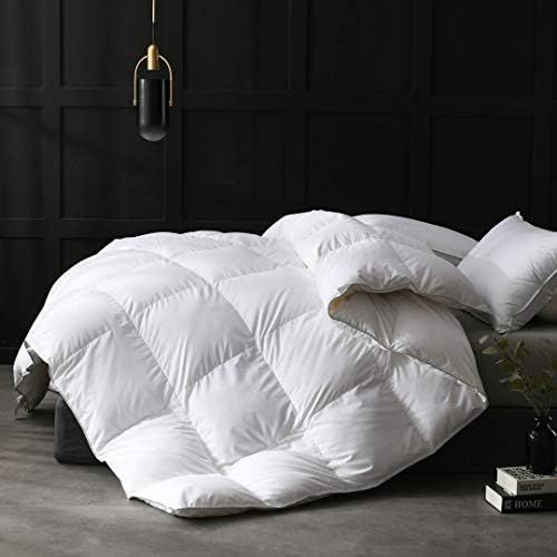 APSMILE Super King Luxury 100% Organic Cotton All Season Feathers Down Comforter 750 Fill Power Medi | Amazon (US)