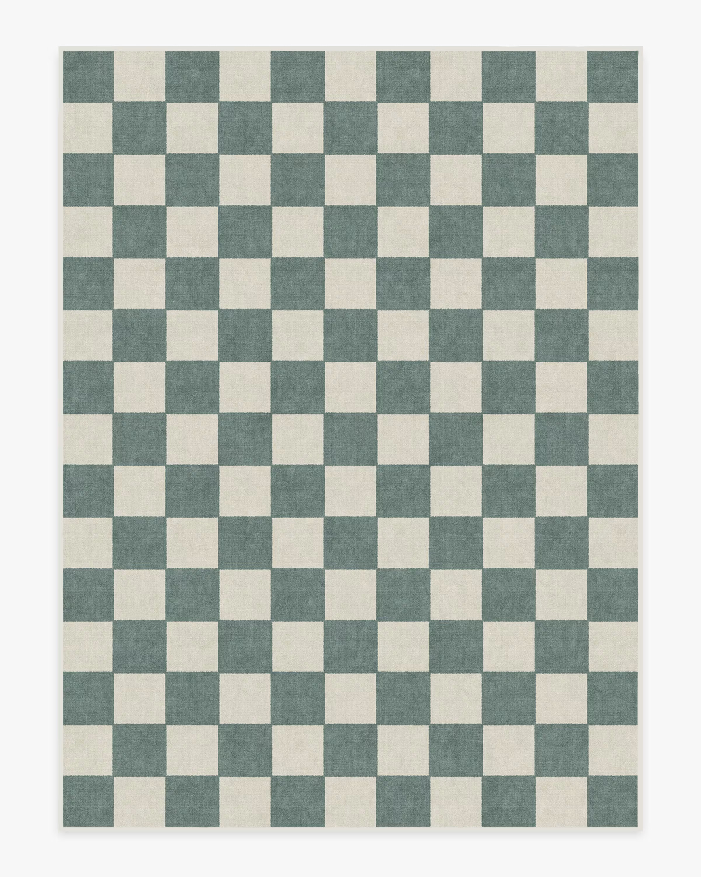 Jaque Checkered Slate Green Tufted Rug | Ruggable