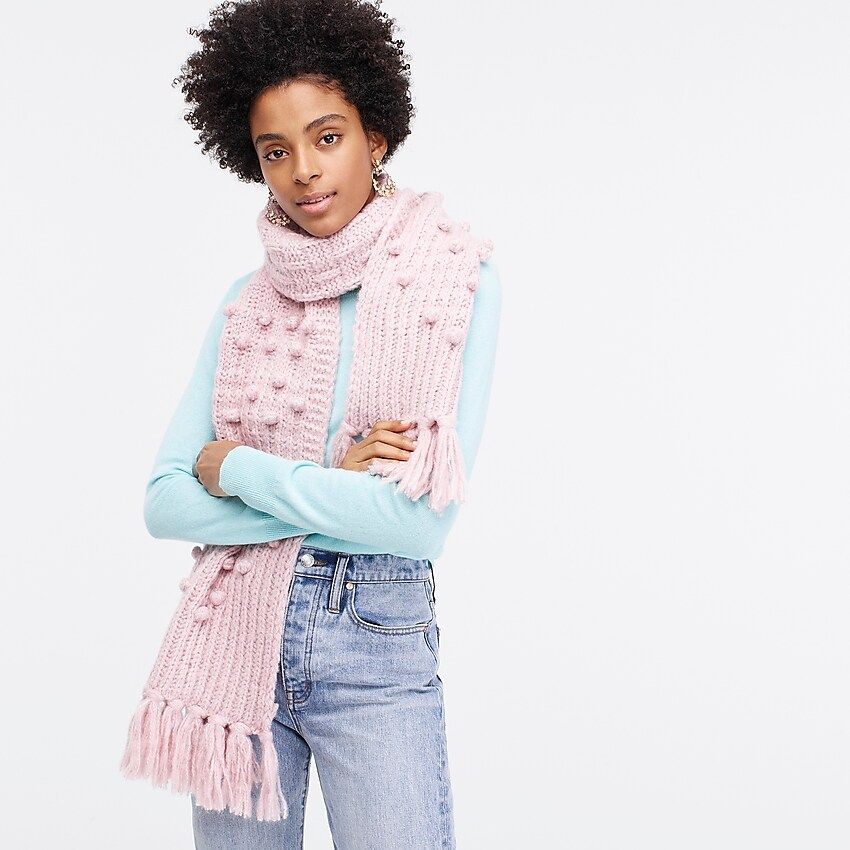 Chunky knit bobble scarf | J.Crew US