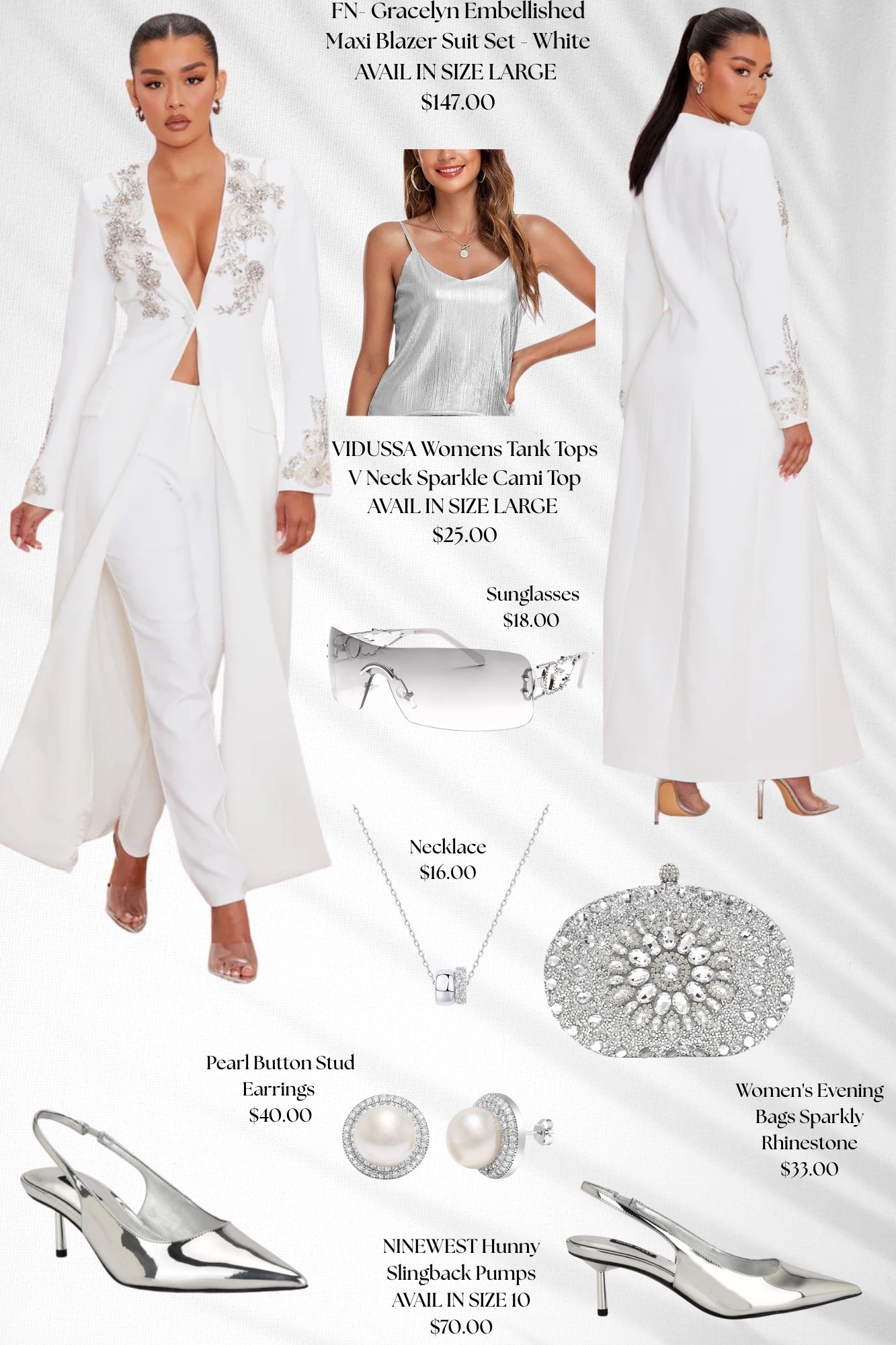 Birthday Pant Set from Fashion Nova ✨

Sparkle tank top, accessories, silver handbag, glasses, and silver pumps, shop below! 



#LTKFindsUnder50 #LTKMidsize #LTKootd