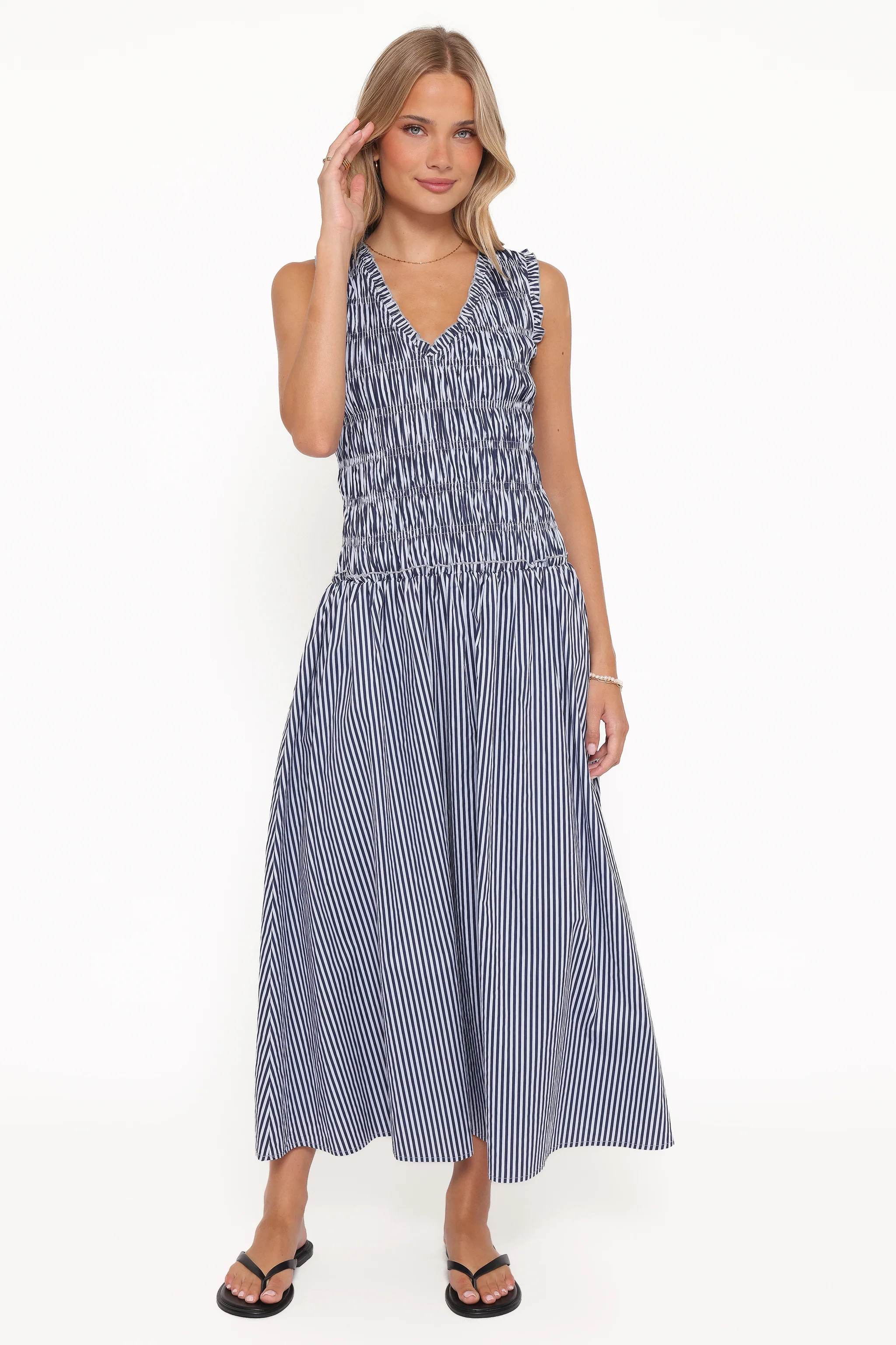 Kirrilee Maxi Dress - Blue Stripe | Petal & Pup (US)