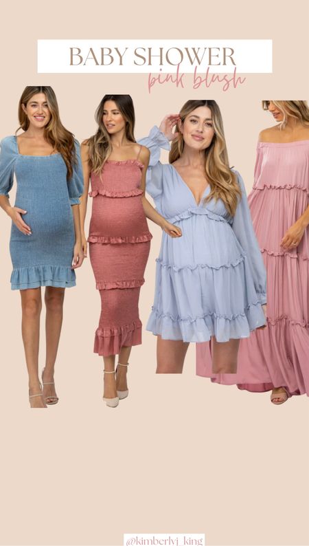 Baby shower dress, gender reveal dress 
KIMBERLYJKING25 discount at pink blush 

#LTKbump #LTKstyletip #LTKbaby