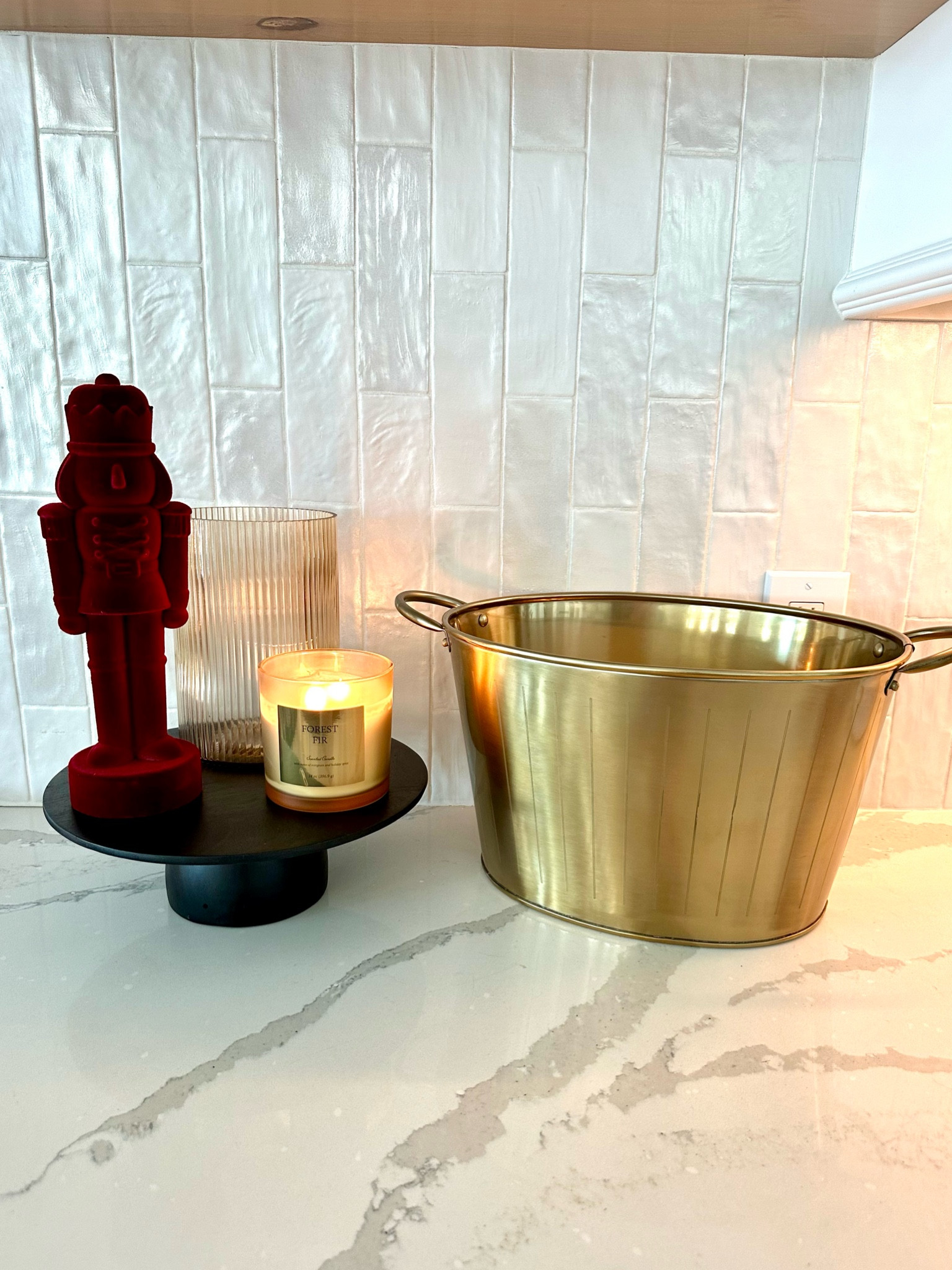 Gold champagne bucket, gold ice bucket, modern tray, modern tray stand, $5 burgundy velvet nutcracker, favorite target Christmas candle, forest fir candle 

#LTKHoliday #LTKGiftGuide #LTKHome