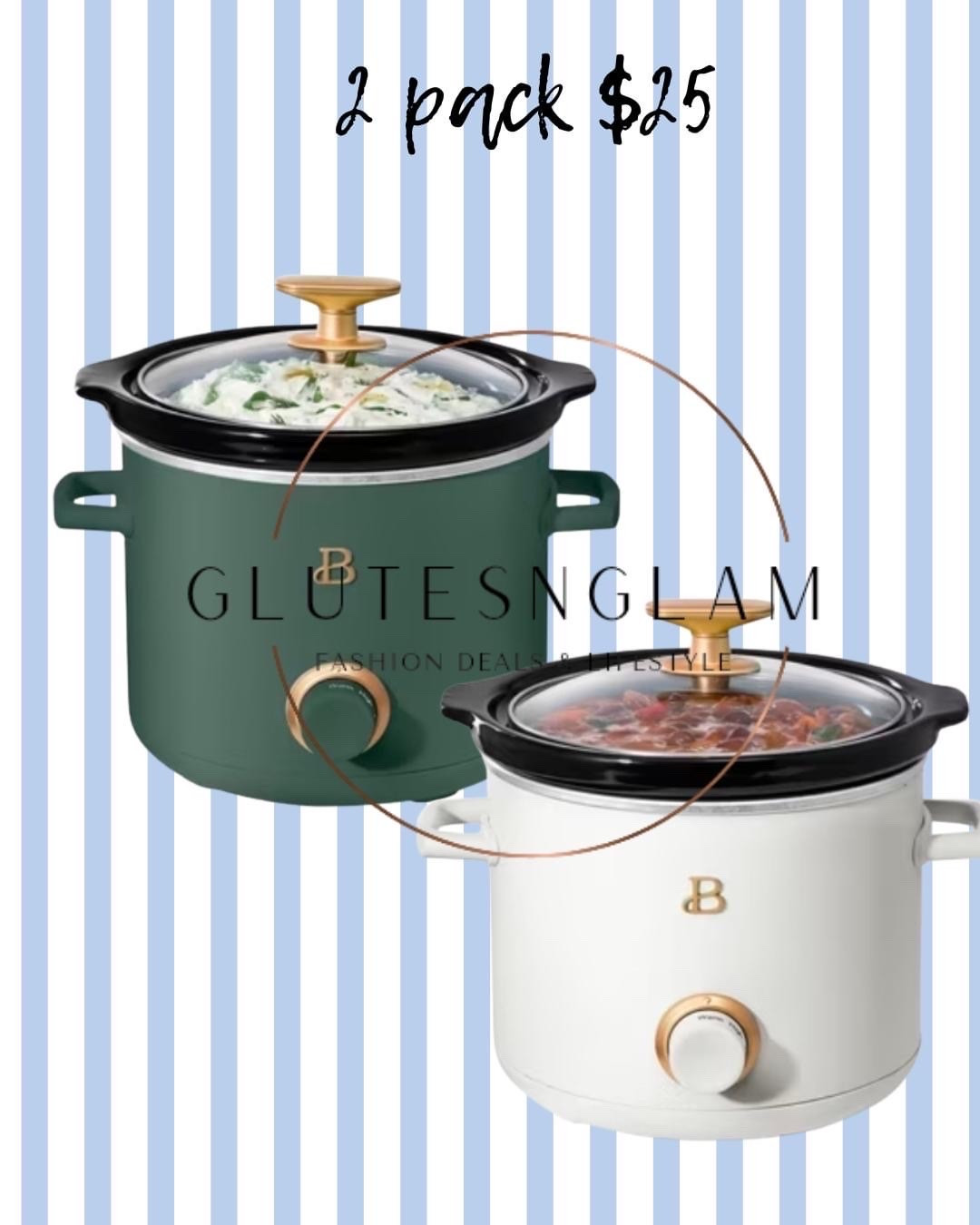 Two pack of slow cookers only $25! These would make great gift ideas for teachers, neighbors, family! Beautiful slow cookers, gift ideas,

#LTKSeasonal #LTKSaleAlert #LTKHome