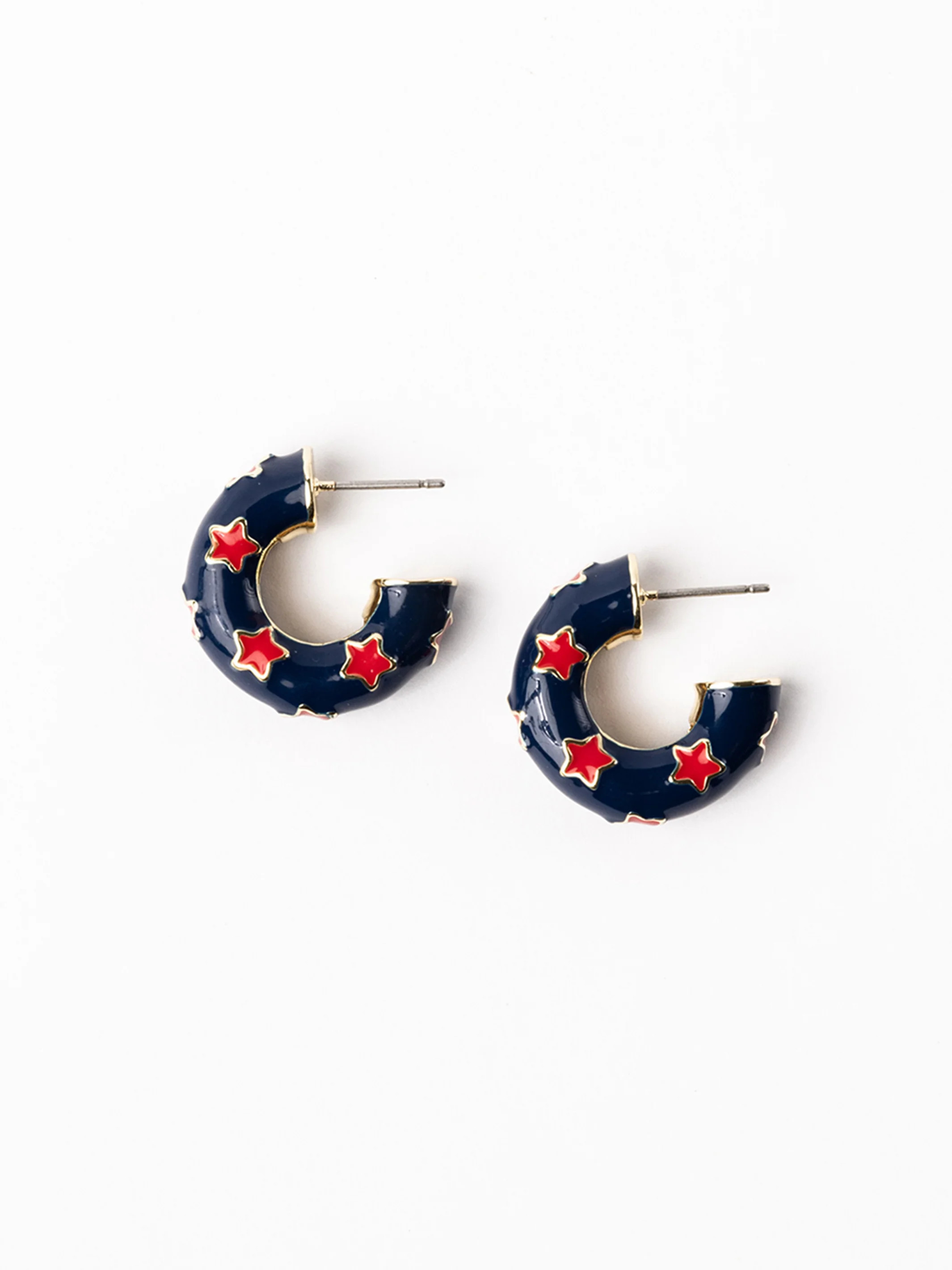 Justine Earrings | Red + Blue | Michelle McDowell