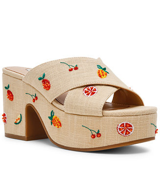 Women's Truthful Crossband Platform Sandals | Macy's