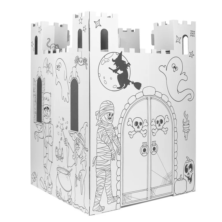 Easy Playhouse Haunted Castle - Kids Art & Craft for Indoor & Outdoor Fun, Color, Draw, Doodle on... | Walmart (US)