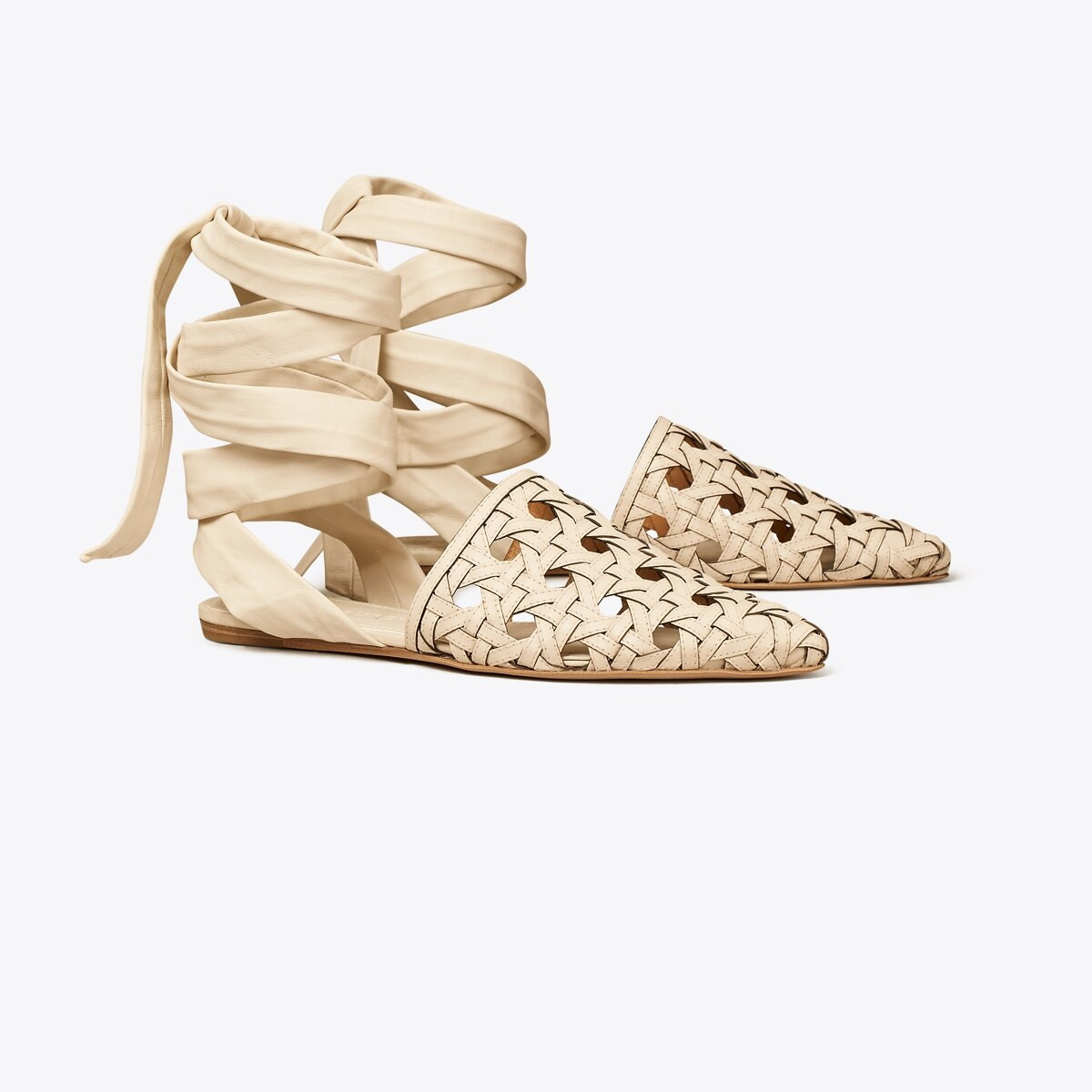 Basket-Weave Wrap Flat : Women's Designer Flats | Tory Burch | Tory Burch (US)