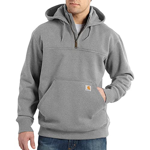 Carhartt mens Rain Defender Paxton Heavyweight Hooded (Big & Tall) athletic sweatshirts, Heather Gray, 3X-Large Tall US | Amazon (US)