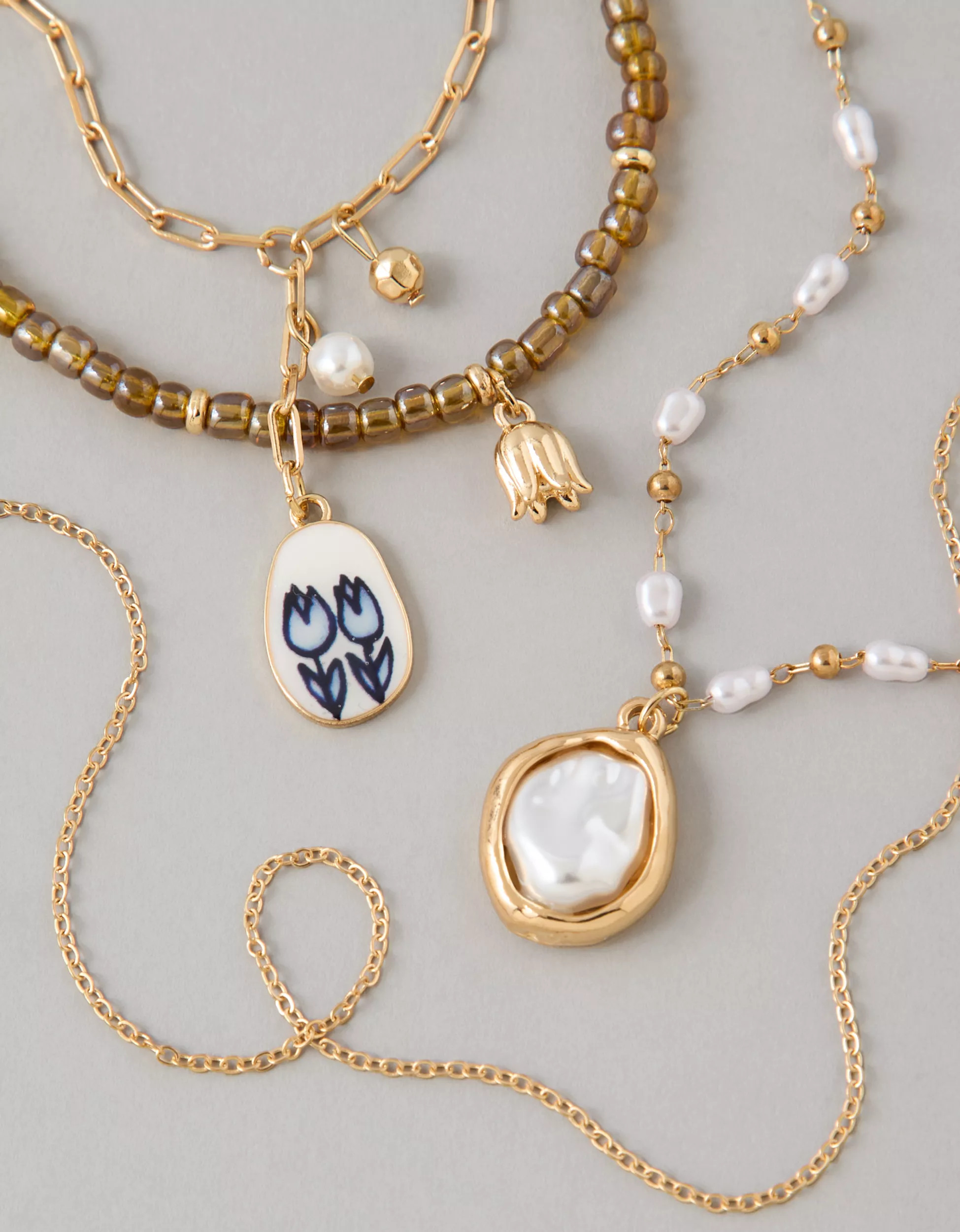 AE Beaded Necklace 4-Pack | American Eagle Outfitters (US & CA)