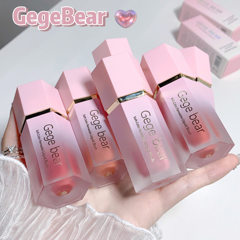Gecomomo Creme Blush Líquido 6 Cores Veludo Liso Mate Rosa | Shopee (BR)