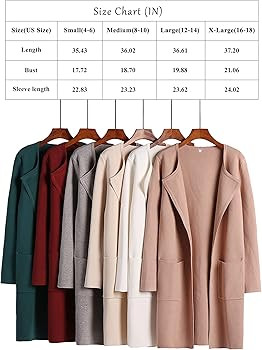 ANRABESS Women's Open Front Knit Cardigan Long Sleeve Lapel Casual Solid Classy Sweater Jacket | Amazon (US)