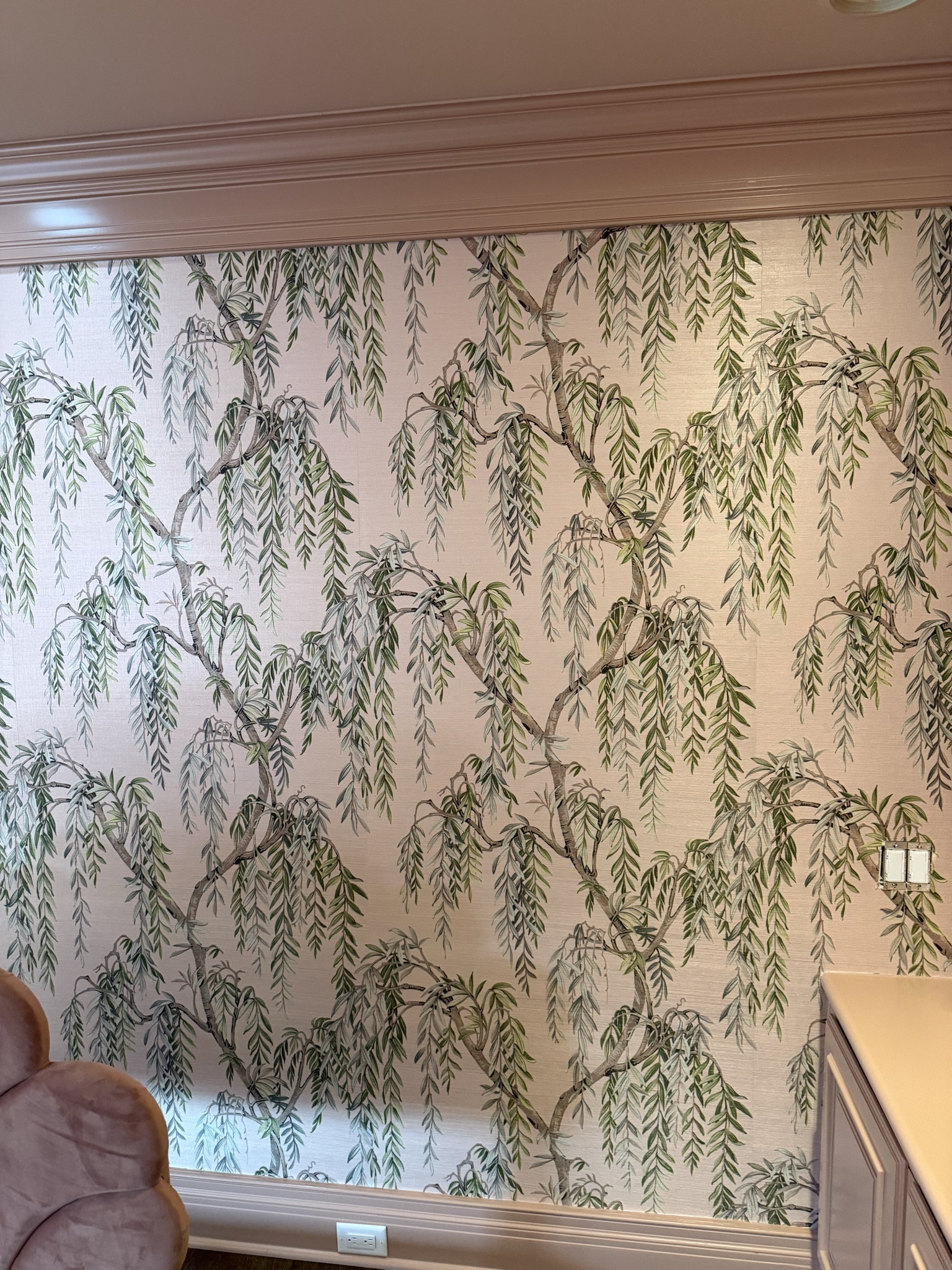 Quinn’s bedroom wallpaper🤩💕 
Philip Jeffries Whispering Willows (Pink) 27803 


#LTKOver40 #LTKKids #LTKHome