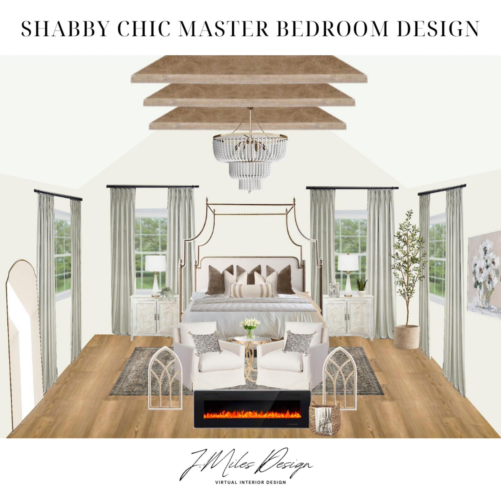 Shabby chic master bedroom design 
Neutral home decor, farmhouse, warm neutrals, primary suite 

#LTKStyleTip #LTKHome