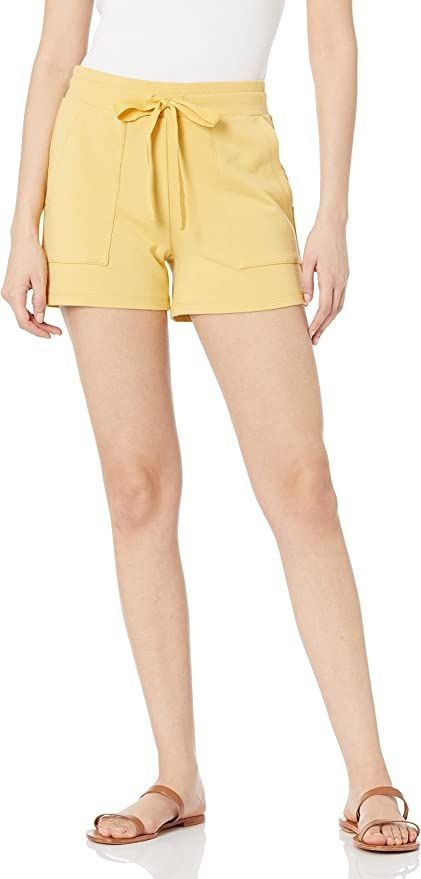 Daily Ritual Women's Terry Cotton and Modal Patch-Pocket Drawstring Short | Amazon (US)