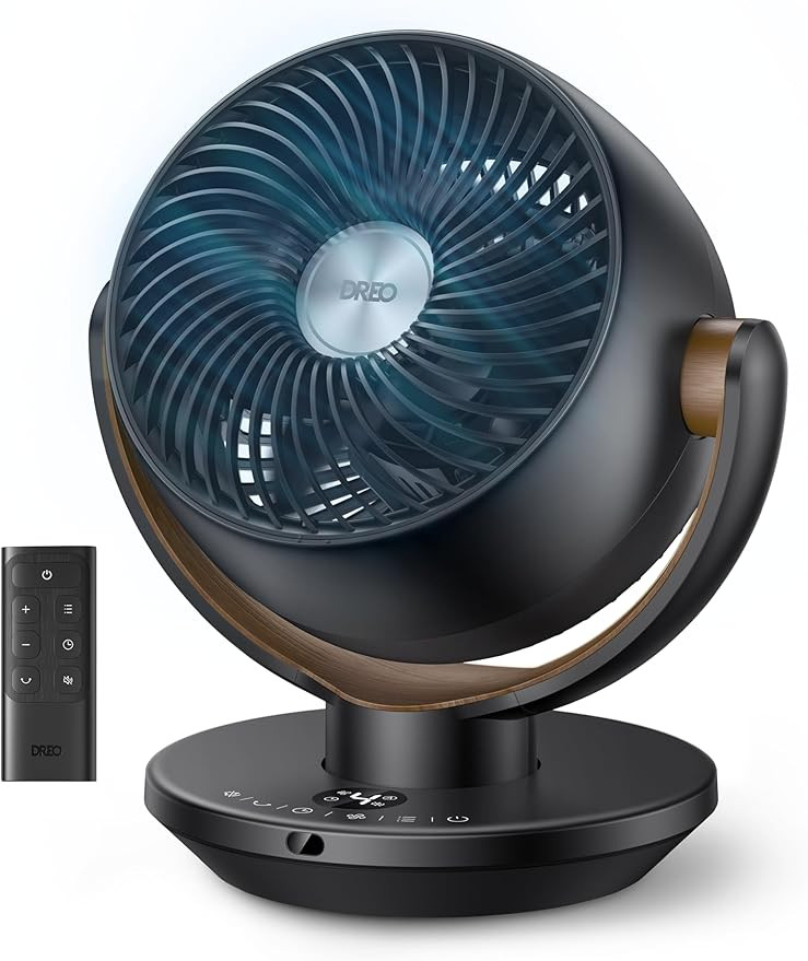DREO Fan for Bedroom, Desk Air Circulator Fan with Remote, 11 Inch Table Fans for Whole Room, 65f... | Amazon (US)