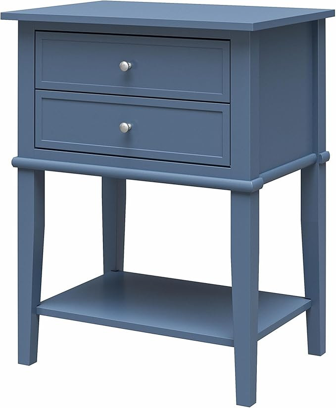 Ameriwood Home Franklin Accent Table with 2 Drawers, Stone Blue | Amazon (US)