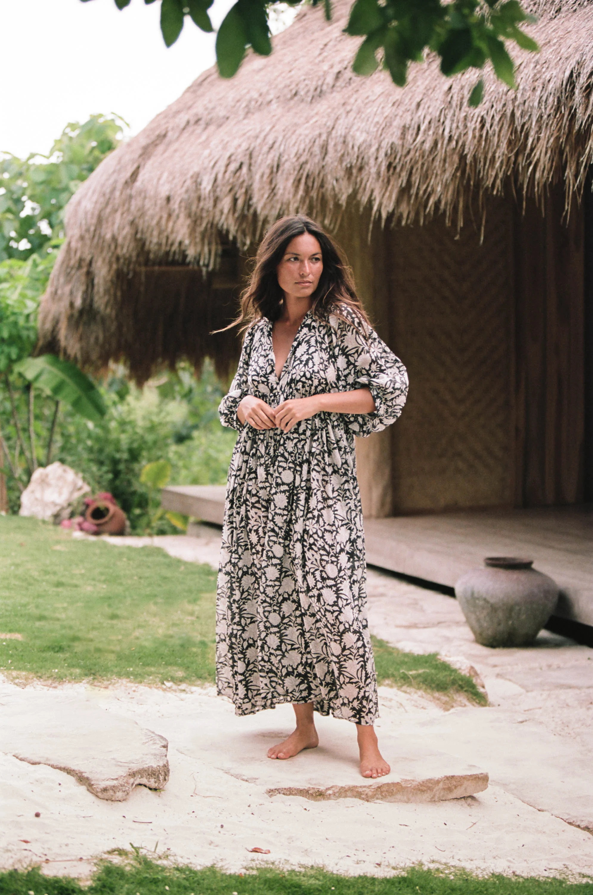 Kyra Maxi Dress ~ Pepper | Daughters of India