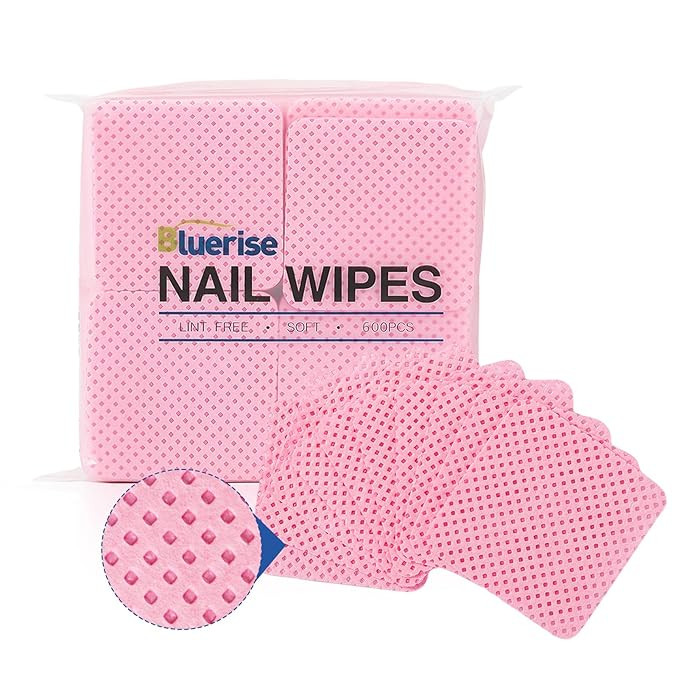 BLUERISE Lint Free Nail Wipes Nail Polish Remover Pads Soft Absorbable Eyelash Extension Glue Cle... | Amazon (US)