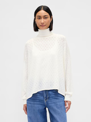 Oversized Pointelle Turtleneck | Gap (US)