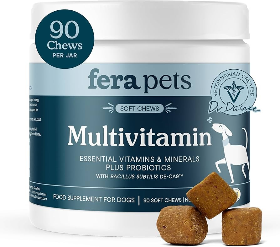 Fera Pets Dog Multivitamin Chews with Glucosamine and Probiotics - Essential Dog Vitamins & Miner... | Amazon (US)