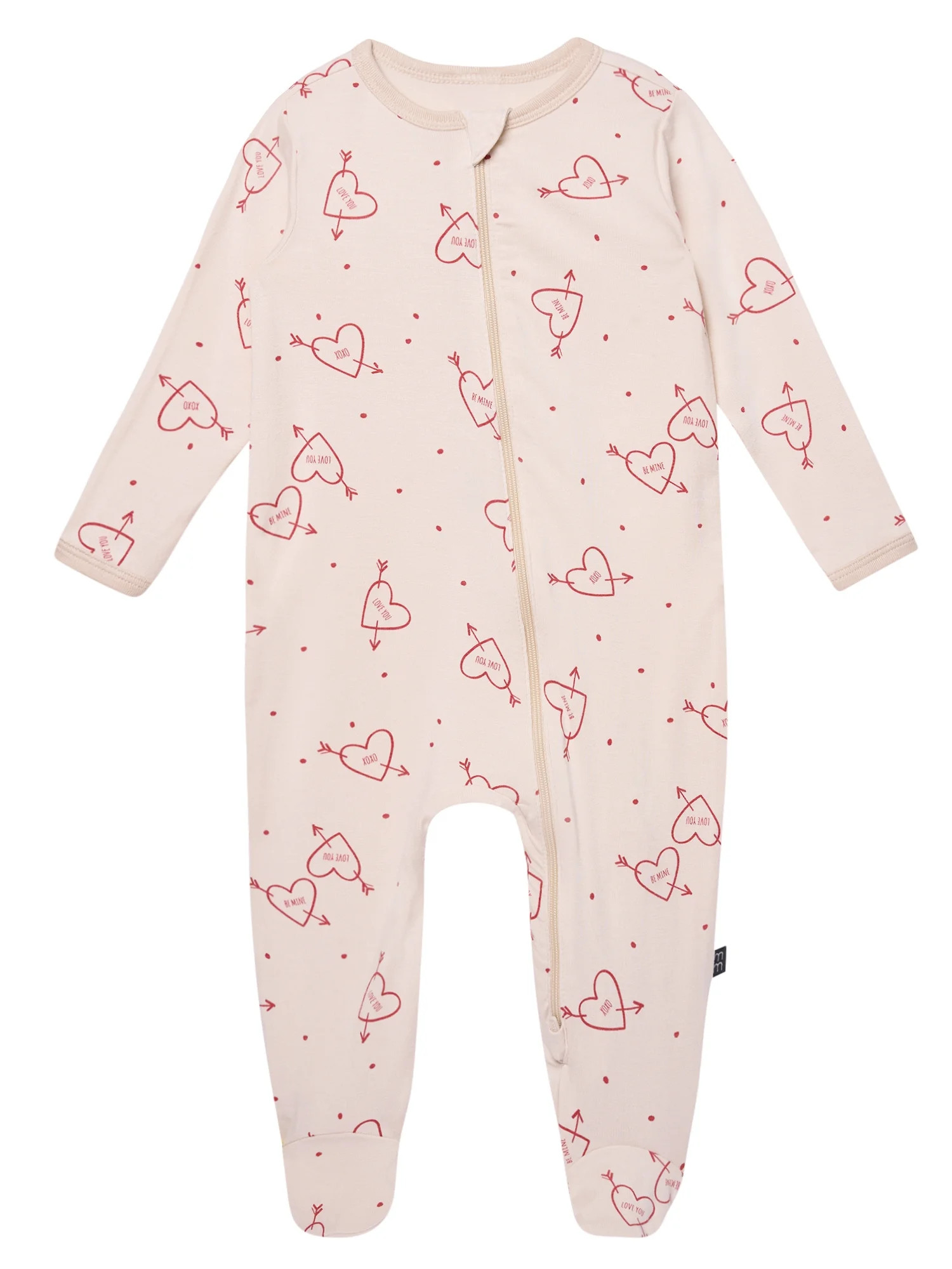 Modern Moments by Gerber Baby Neutral Viscose Valentine´s Day Sleep ´N Play Footed Pajamas, Siz... | Walmart (US)