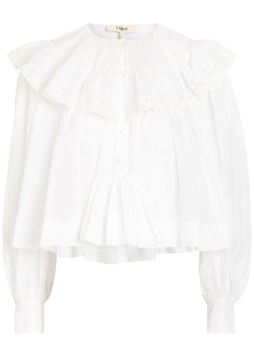 Ruffled cotton blouse | Harvey Nichols