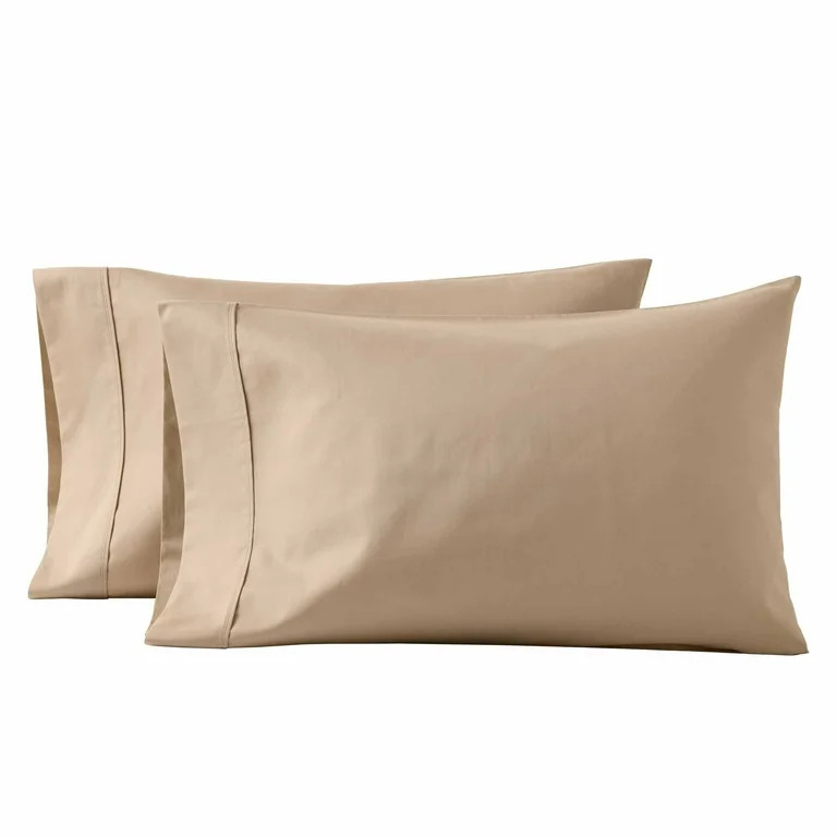 Better Homes & Gardens 300 Thread Count Almond Biscuit Cotton Sateen Pillowcase Set, King (2 Coun... | Walmart (US)