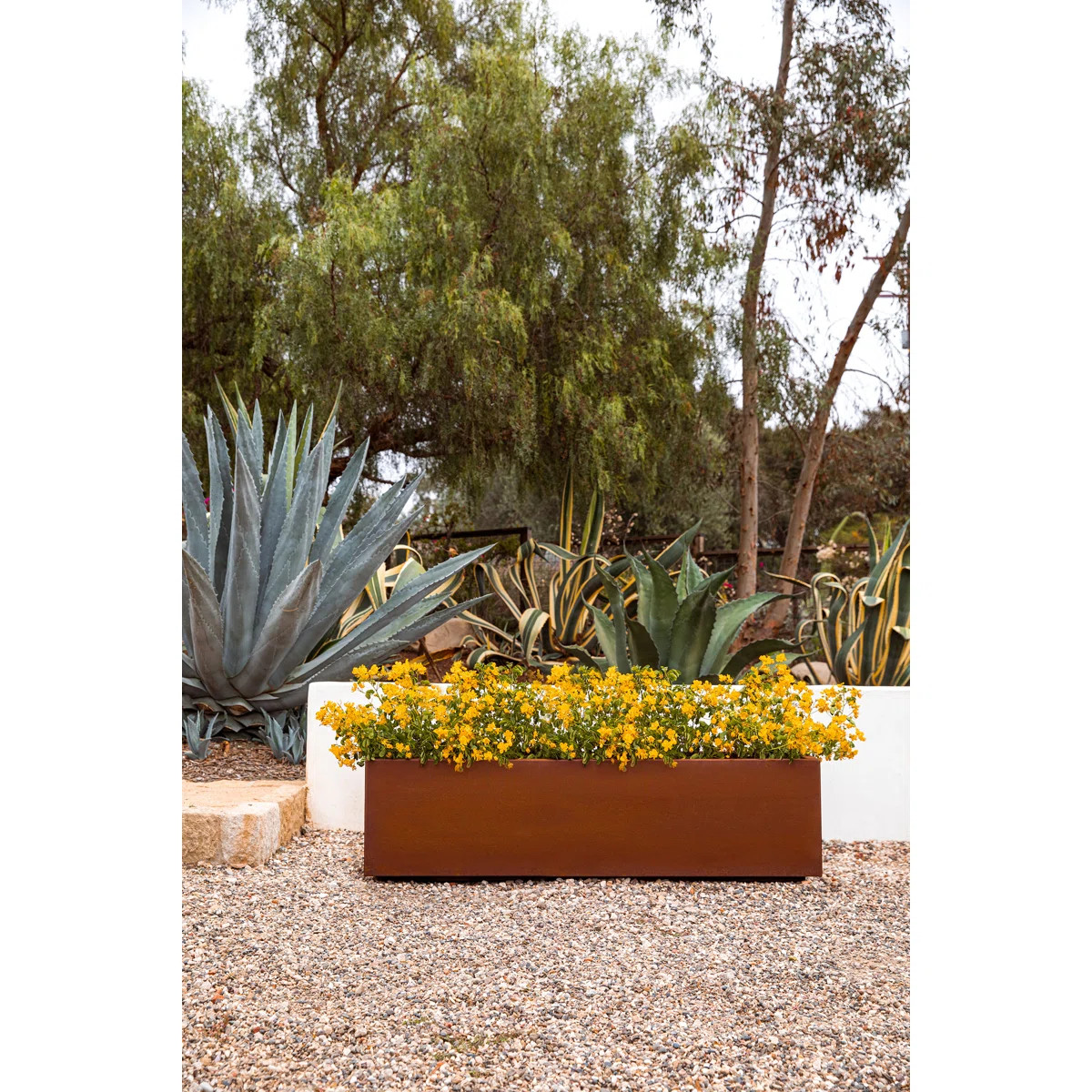 Corten Steel Series Long Box Planter | Wayfair North America