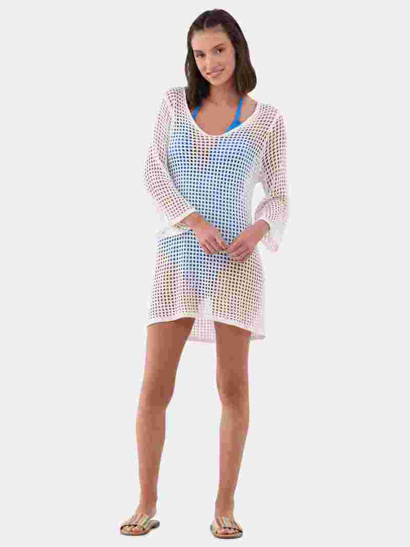 Time and Tru Women's Crochet Dress Swim Coverup - Walmart.com | Walmart (US)