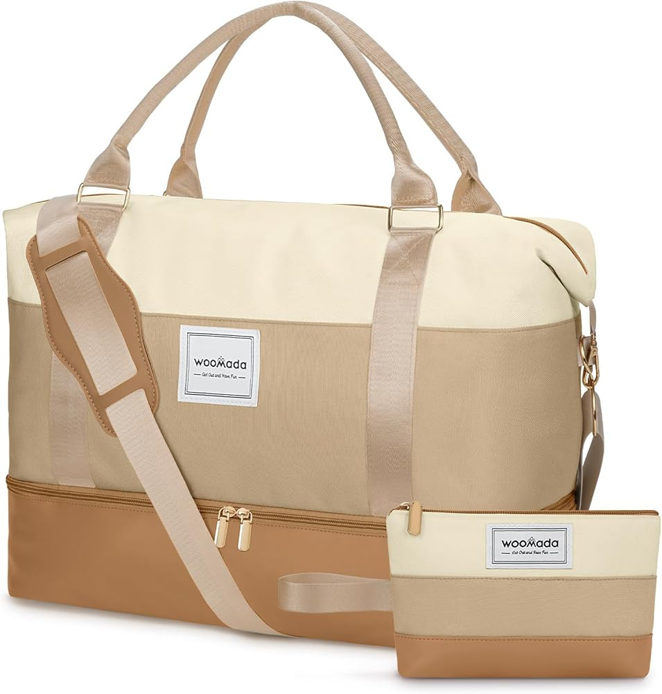 WOOMADA Weekender Bags for Women, Carry On Overnight Bag with Toiletry Bag, Personal Item Travel ... | Amazon (US)