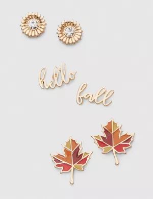 Hello Fall Earrings 3-Pack | Lane Bryant (US)