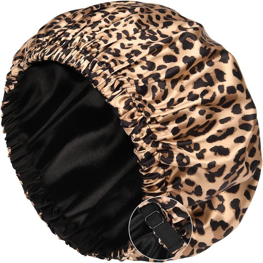 YANIBEST Silk Bonnet for Sleeping Satin Bonnet Hair Bonnets for Black Women and Men Double Layer ... | Amazon (US)