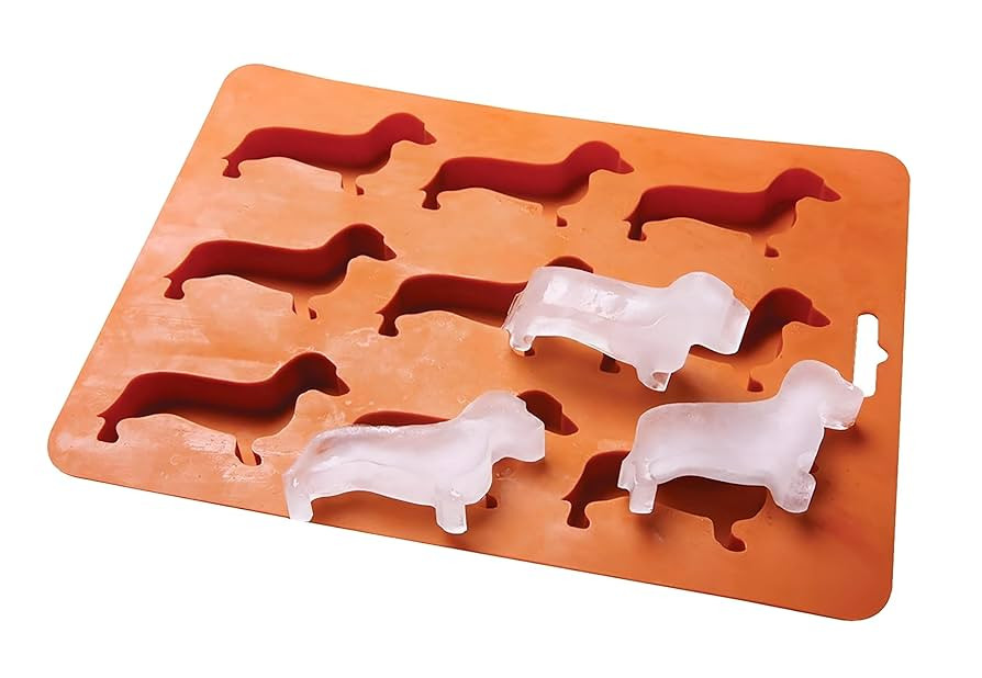 Dachshund Dog Shaped Silicone Ice Cube Molds and Tray Brown | Amazon (US)