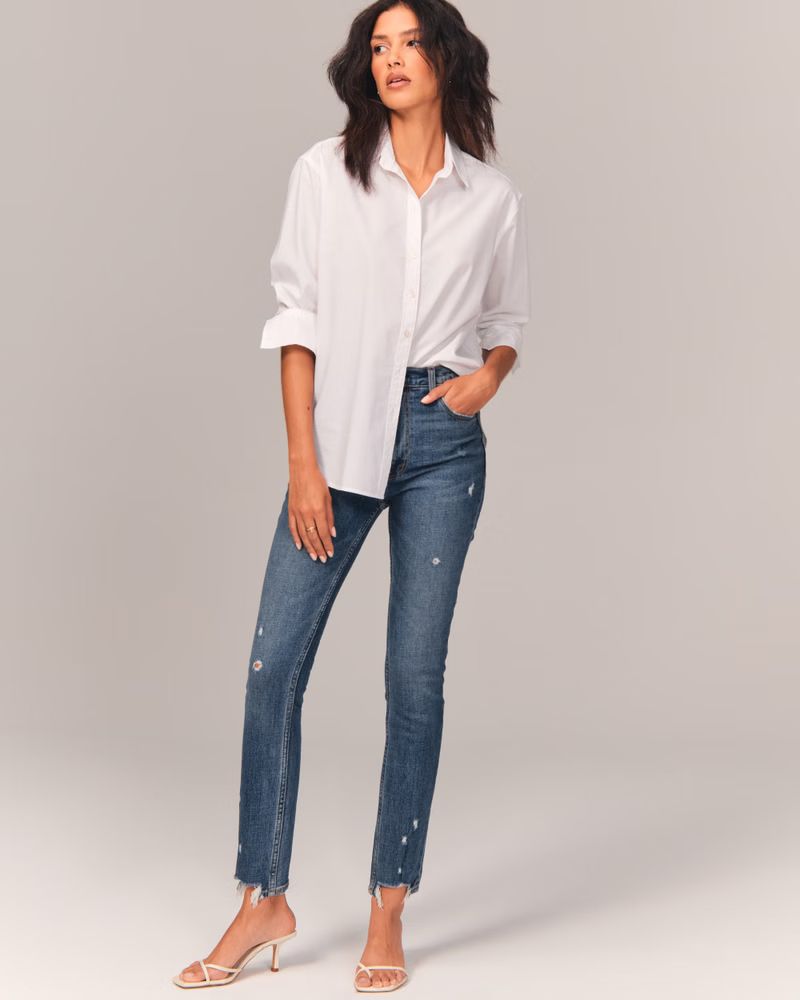Women's High Rise Skinny Jeans | Women's | Abercrombie.com | Abercrombie & Fitch (US)