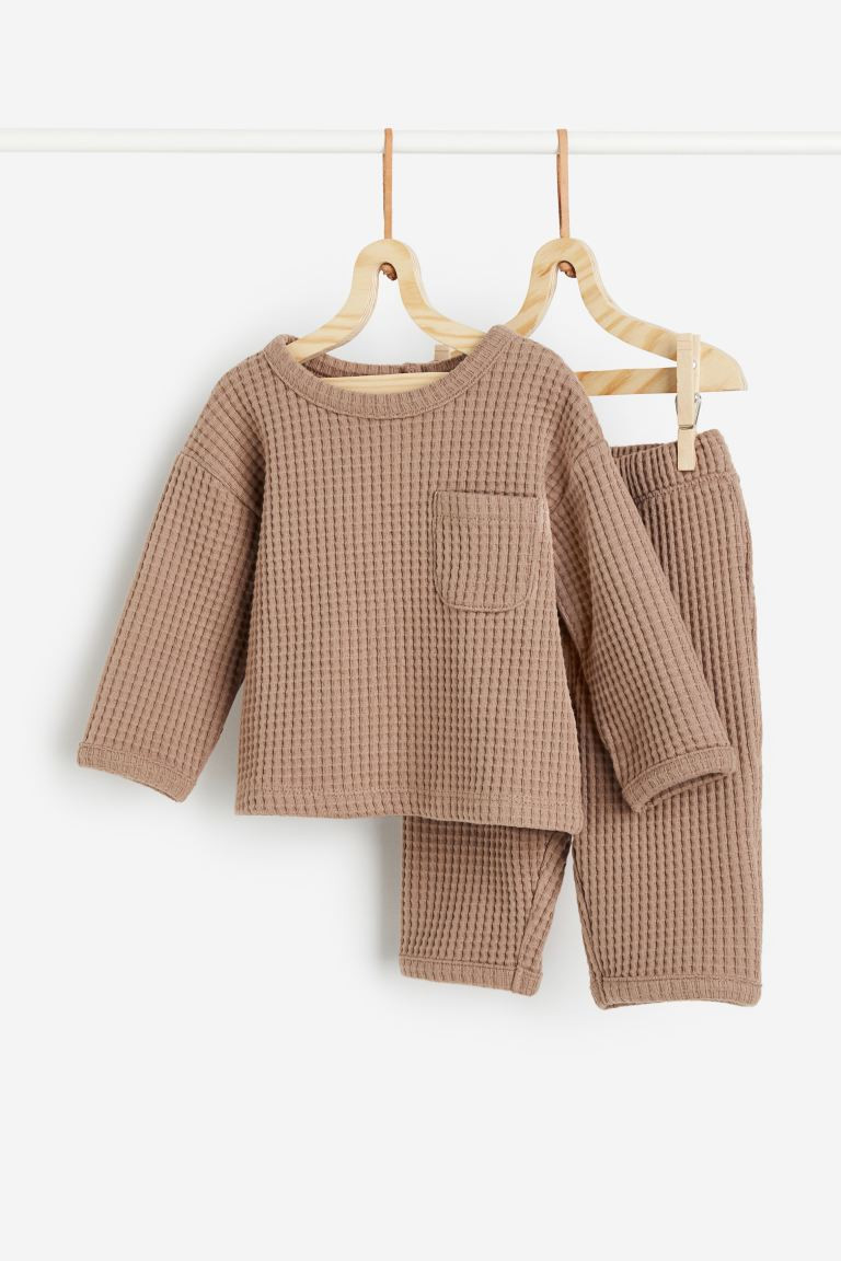 Ensemble 2 pièces en coton gaufré | H&M (FR, IT, ES, PT, BE)