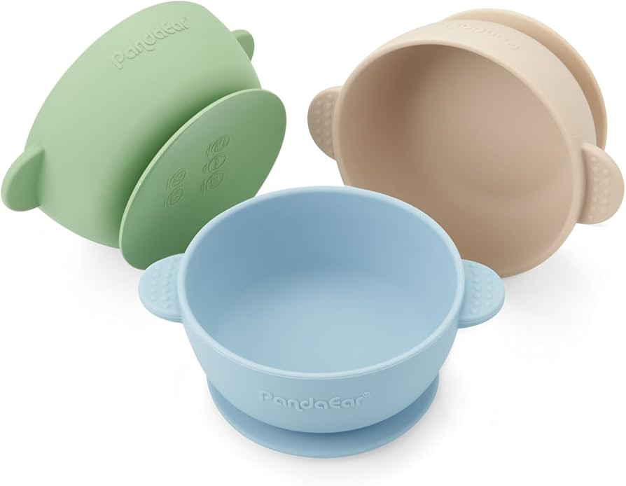 PandaEar 3 Pack Baby Bowls with Suction| Stay Put Silicone Food Bowl for Babies Kids Toddlers Inf... | Amazon (US)
