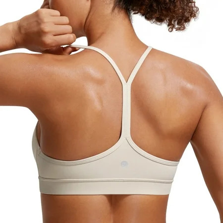 CRZ YOGA Butterluxe Womens Workout Bras Wireless Racerback Padded Sports Bra Yoga | Walmart (US)