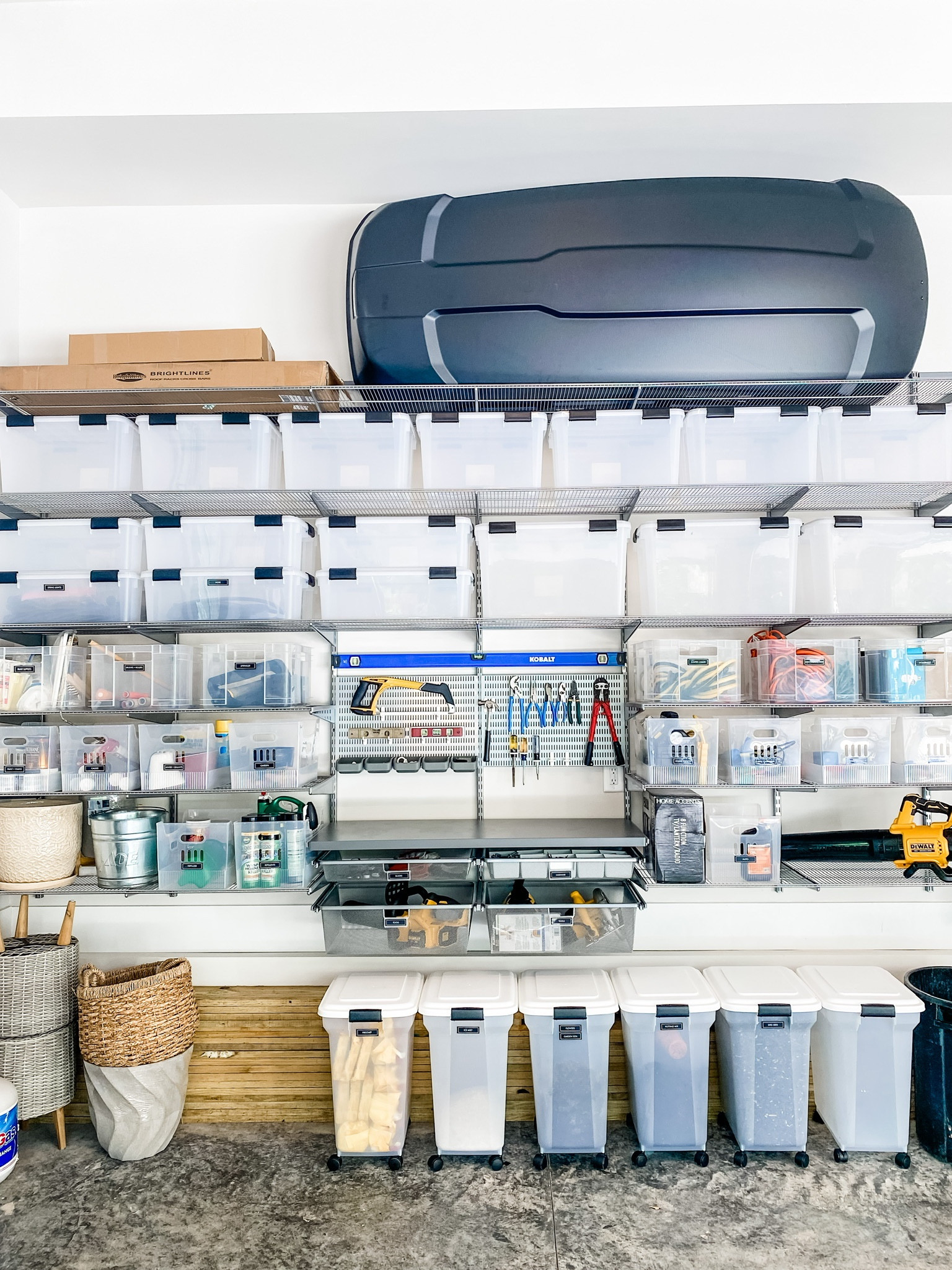 Just over here crushing on this fabulous garage design! The totes! The tools! The shelving! This garage is definitely a 🔟

#LTKhome #LTKSeasonal #LTKfamily