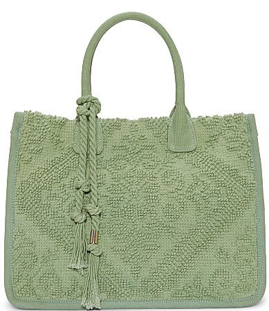Vince Camuto Crochet Look Canvas Orla Tote Bag - Seafoam | Dillard's