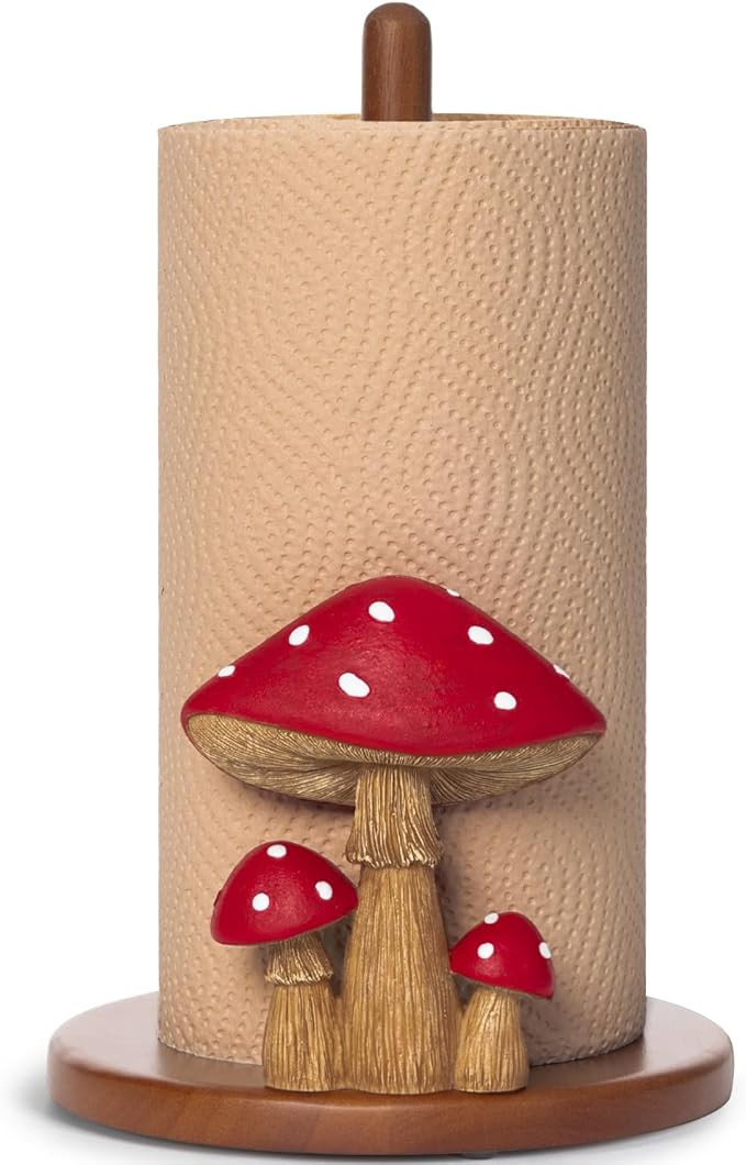 Mushroom Paper Towel Holder - Cottagecore Decor Mushroom Kitchen Home Cottagecore Accessories Cut... | Amazon (US)