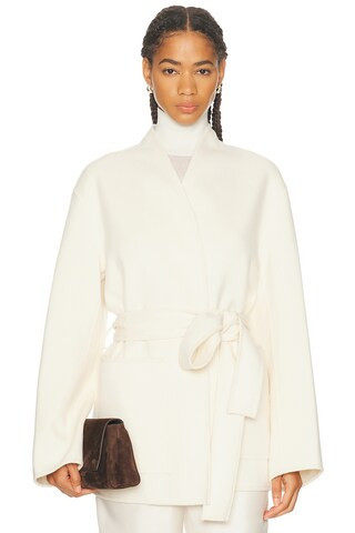 Rohe Double Faced Kimono Style Jacket in Ivory | FWRD 